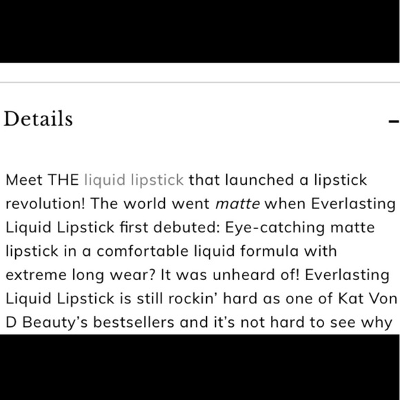 Kat Von D Everlasting Liquid Lipstick 👄 - Picture 9 of 10